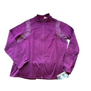 NEW Women's Avia Purple Reflective Sweatshirt Jacket sz XS 0-2
